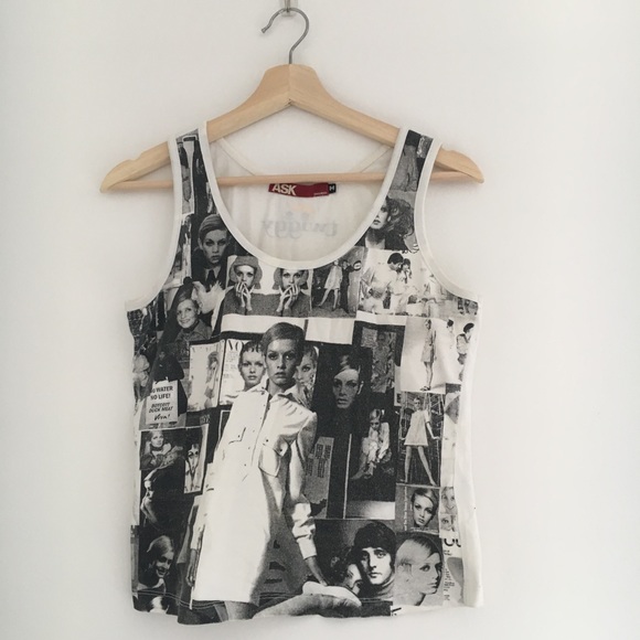 Tops - Vintage Twiggy Tank Top Size Medium EUC